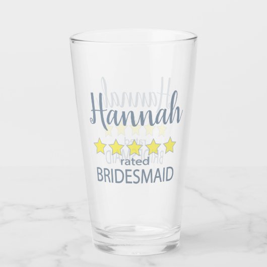 Bruids & Bruiloft 5 Sterren Bruidsmeisje Glas (Voorkant)