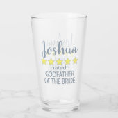 Bruids & Bruiloft 5 Sterren Godfather van Bruid Glas (Achterkant)