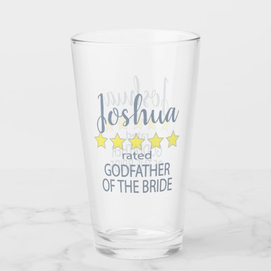 Bruids & Bruiloft 5 Sterren Godfather van Bruid Glas (Voorkant)