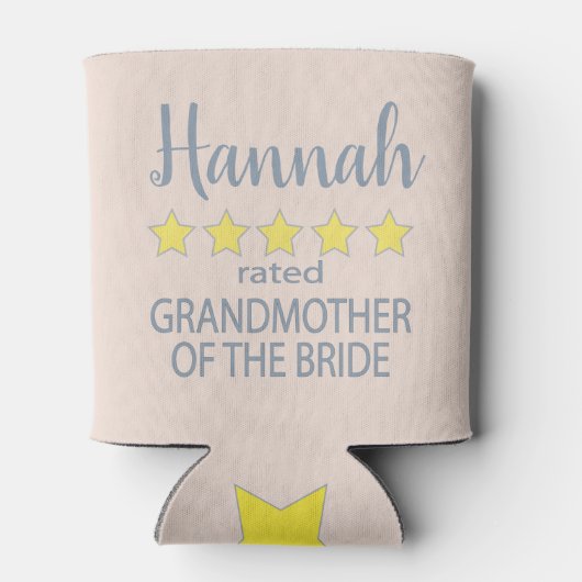 Bruids & Bruiloft 5 Sterren Grootmoeder van Bruid Blikjeskoeler (Achterkant)
