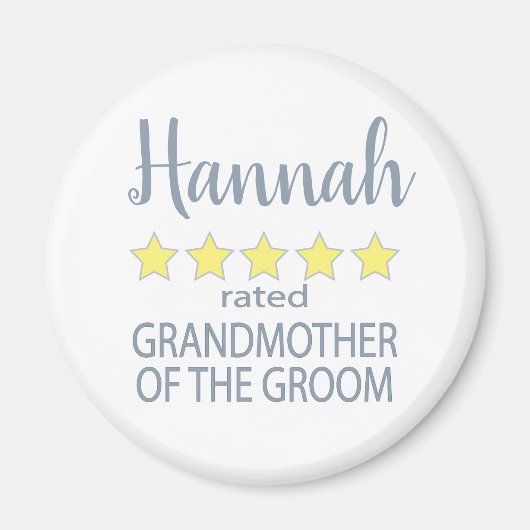 Bruids & Bruiloft 5 Sterren Grootmoeder van bruide Magneet (Voorkant)