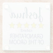 Bruids & Bruiloft 5 Sterren Grootvader van bruideg Glazen Onderzetter (Achterkant)