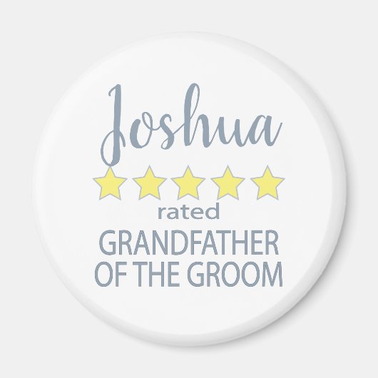 Bruids & Bruiloft 5 Sterren Grootvader van bruideg Magneet (Voorkant)
