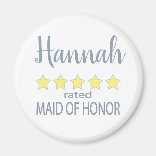 Bruids & Bruiloft 5 Sterren Maid van Eer Magneet (Voorkant)