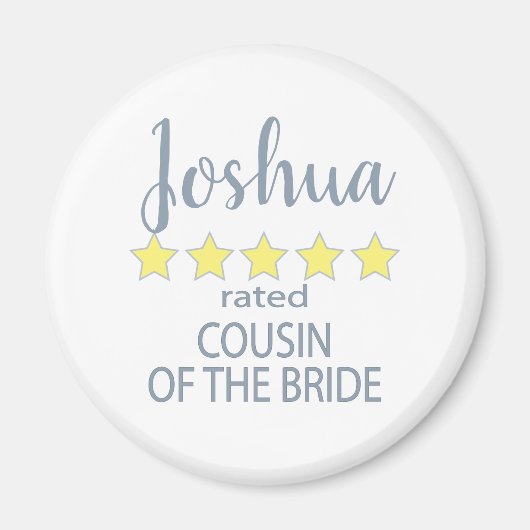 Bruids & Bruiloft 5 Sterren Neef van Bruid Magneet (Voorkant)