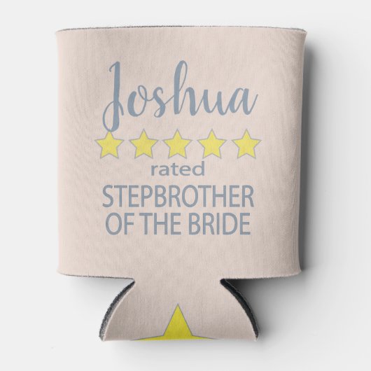 Bruids & Bruiloft 5 Sterren Stepbroer van Bruid Blikjeskoeler (Voorkant)