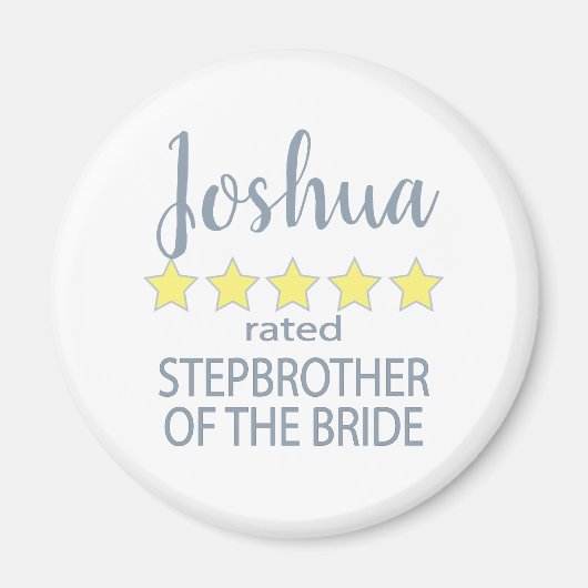 Bruids & Bruiloft 5 Sterren Stepbroer van Bruid Magneet (Voorkant)