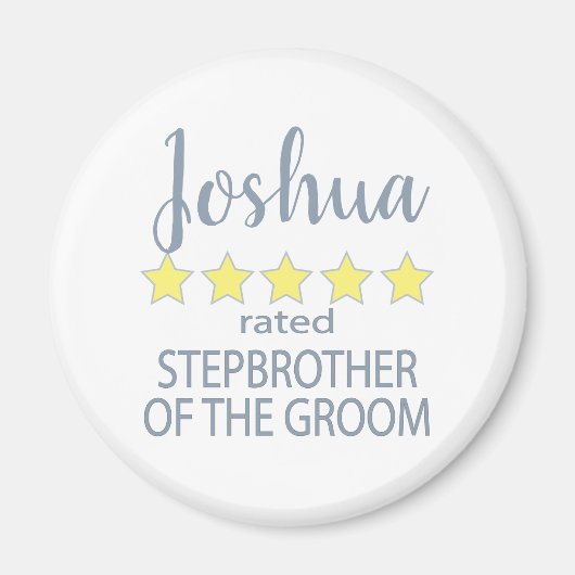 Bruids & Bruiloft 5 Sterren Stepbroer van bruidego Magneet (Voorkant)