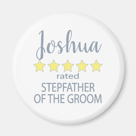 Bruids & Bruiloft 5 Sterren stiefvader van bruideg Magneet (Voorkant)