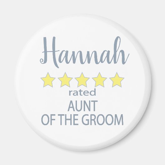 Bruids & Bruiloft 5 Sterren Tante van de bruidegom Magneet (Voorkant)