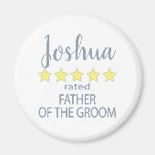 Bruids & Bruiloft 5 Sterren Vader van de bruidegom Magneet (Voorkant)