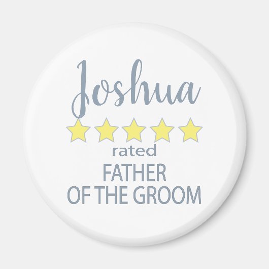 Bruids & Bruiloft 5 Sterren Vader van de bruidegom Magneet (Voorkant)