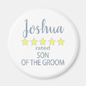 Bruids & Bruiloft 5 Sterren Zoon van bruidegom Magneet (Voorkant)