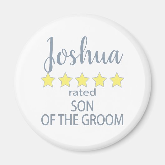 Bruids & Bruiloft 5 Sterren Zoon van bruidegom Magneet (Voorkant)