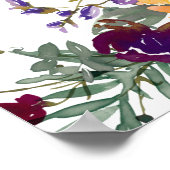 Bruids Bruiloft Wilde Bloem Zonnebloem Welkom Bord Poster (Hoek)