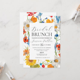 Bruids Brunch Bloemen Zomer Bachelorette Party Kaart