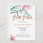 Bruids brunch blush roze koperen gouden vrijgezell kaart (Voorkant)