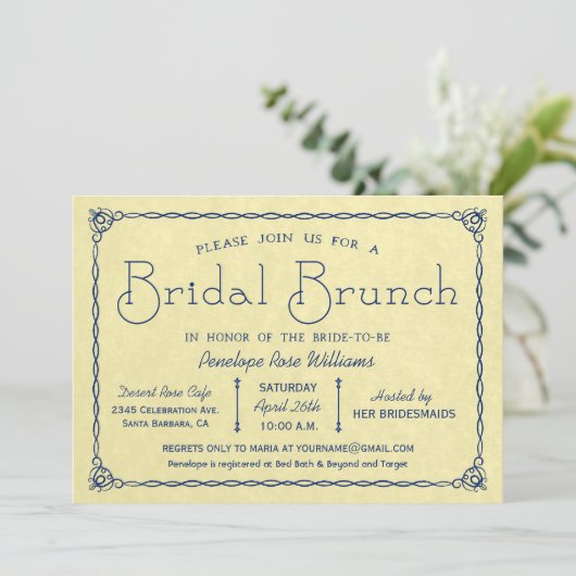  Bruids Brunch Bruids Douche Uitnodigingen (Staand voorkant)