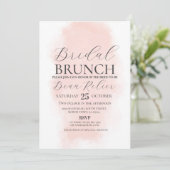 Bruids Brunch Douche Bachelorette Waterverf Peach Kaart (Staand voorkant)