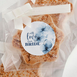 Bruids Brunch Iets Blauw Liefde van de Bruid Ronde Sticker