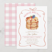 Bruids brunch pannenkoek rode Conquette grillig Kaart (Voorkant / Achterkant)