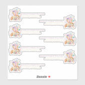 Bruids Brunch Pastel Roze Goud Aangepast adres Sticker (Vel)