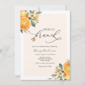 Bruids Brunch Sinaasappel Bruiloft Douche Uitnodig Kaart (Voorkant)