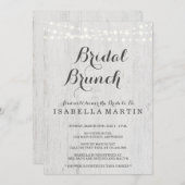 Bruids Brunch Uitnodiging - Rustieke bruiloft (Voorkant / Achterkant)