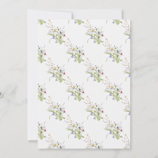 Bruids Brunch Wildbloemen Daisy Stijlvolle bloemen Kaart (Achterkant)