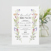Bruids Brunch Wildflowers Floral Ditsy Kaart (Staand voorkant)