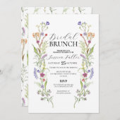 Bruids Brunch Wildflowers Floral Ditsy Kaart (Voorkant / Achterkant)