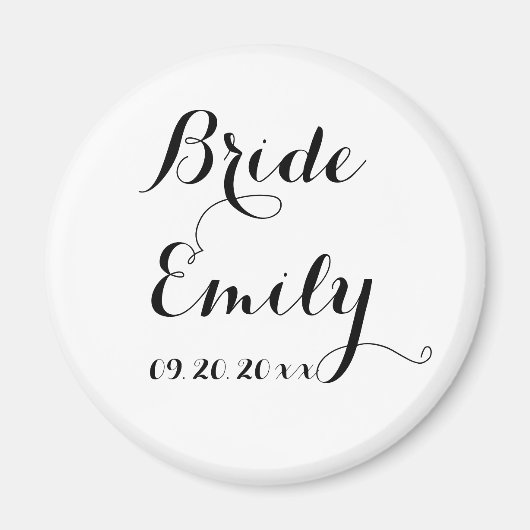 bruids-Button Magneet (Voorkant)