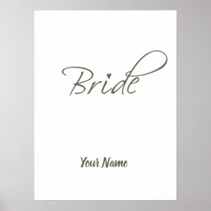 Bruids Cadeau Meisjesuitje en Trouwfeest Jongensui Poster