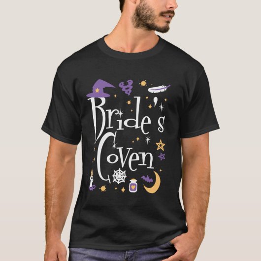 Bruids Coven Heksenmeisjesavond T-shirt (Voorkant)