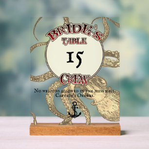 Bruids Crew Acryl Bord