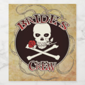 Bruids Crew Wijn Etiket (Enkel label)