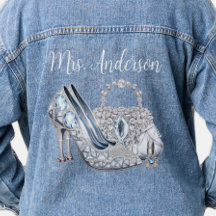 Bruids denim jas