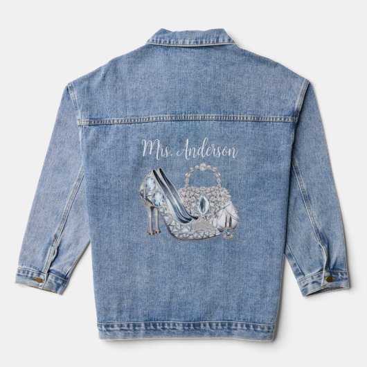 Bruids denim jas jacket (Achterkant)
