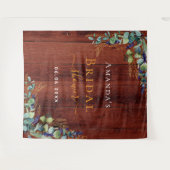 Bruids douche bruin hout eucalyptus wandkleed (Voorkant (horizontaal))