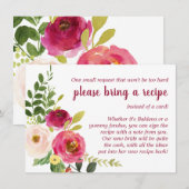 Bruids douche Geo Breng een recept mee Informatiekaartje (Voorkant / Achterkant)