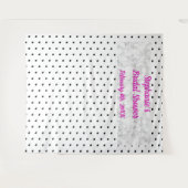 Bruids douche Monogram Naam Stippen Marmer Cool Wandkleed (Voorkant (horizontaal))