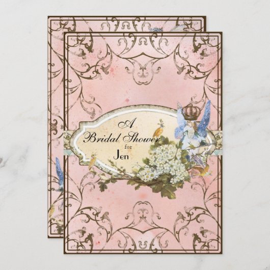 bruids douche uitnodiging betoverde faerie prinses (Voorkant / Achterkant)