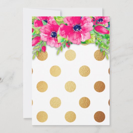 Bruids Douche Uitnodiging - Bloemen Gestreept (Achterkant)