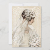 Bruids Douche Uitnodiging  Bruid w / Lijst (Voorkant)