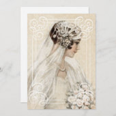 Bruids Douche Uitnodiging  Bruid w / Lijst (Voorkant / Achterkant)