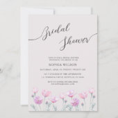 Bruids Douche Uitnodiging delicate bloemen. (Voorkant)