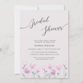 Bruids Douche Uitnodiging delicate bloemen.