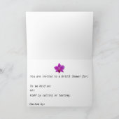 bruids douche uitnodiging fuchsia orchideeën (Binnen)