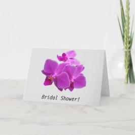 bruids douche uitnodiging fuchsia orchideeën
