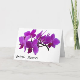 bruids douche uitnodiging fuchsia orchideeën